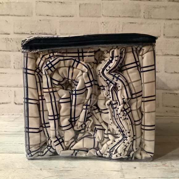 Brooks Brothers 4Pc King Plaid Square 100% Cotton Flannel Sheet Set - Picture 4 of 6